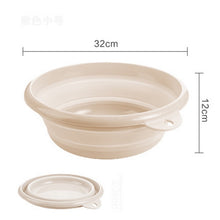 Load image into Gallery viewer, Travel Folding Wash Basin Bucket Container Portable Fruit Basin Collapsible Silicone Washtub Baby Washbasin Bathroom Accessories

