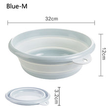 Load image into Gallery viewer, Travel Folding Wash Basin Bucket Container Portable Fruit Basin Collapsible Silicone Washtub Baby Washbasin Bathroom Accessories
