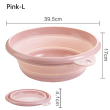 Load image into Gallery viewer, Travel Folding Wash Basin Bucket Container Portable Fruit Basin Collapsible Silicone Washtub Baby Washbasin Bathroom Accessories
