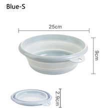 Load image into Gallery viewer, Travel Folding Wash Basin Bucket Container Portable Fruit Basin Collapsible Silicone Washtub Baby Washbasin Bathroom Accessories
